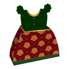 Gown Shape Gift Box Premium Gold